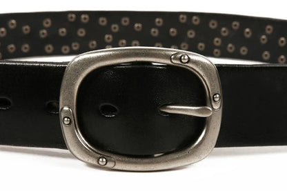 3.8CM Male Top Layer Luxury Designers Cowskin Genuine Leather Belts Men Alloy Pin Buckle Rivets Belt Casual Belt for Jeans