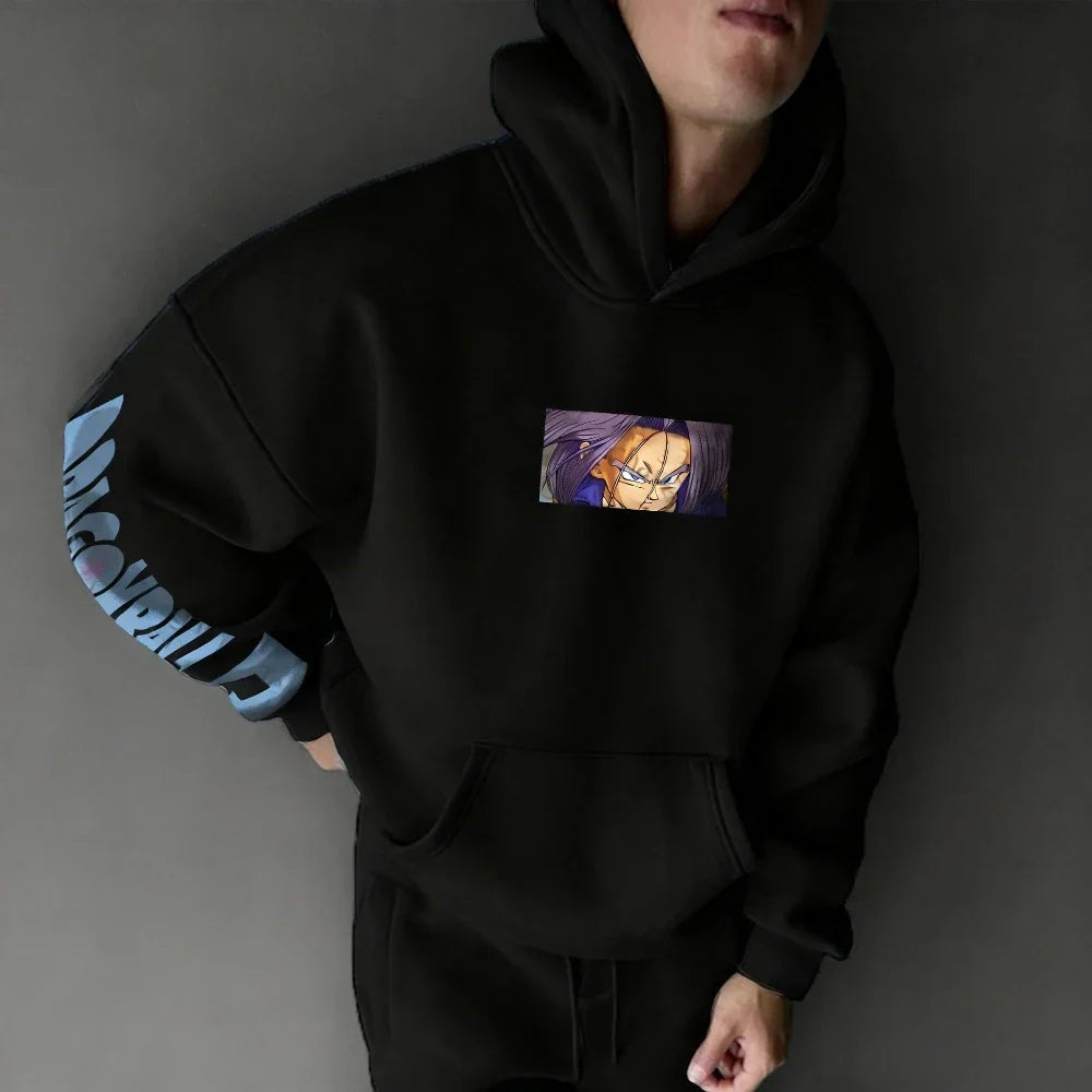 DRAGON BALL Men's Hoodie Sweatshirt Trunks Anime Spring Autumn and Winter Boys Cotton New Long-sleeved Parent-child Outfit
