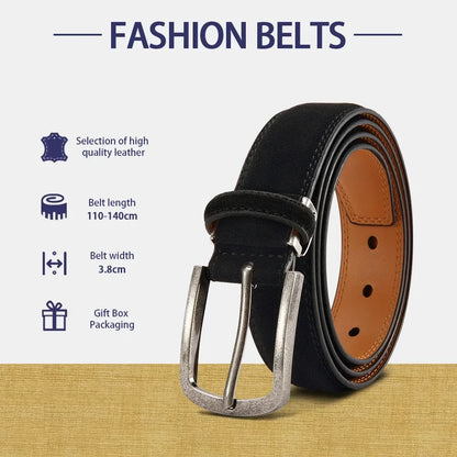 Men Belts High Quality PU Leather LONG Large Pin Buckle Metal Automatic Buckle Male Multi style Belts Strap Male