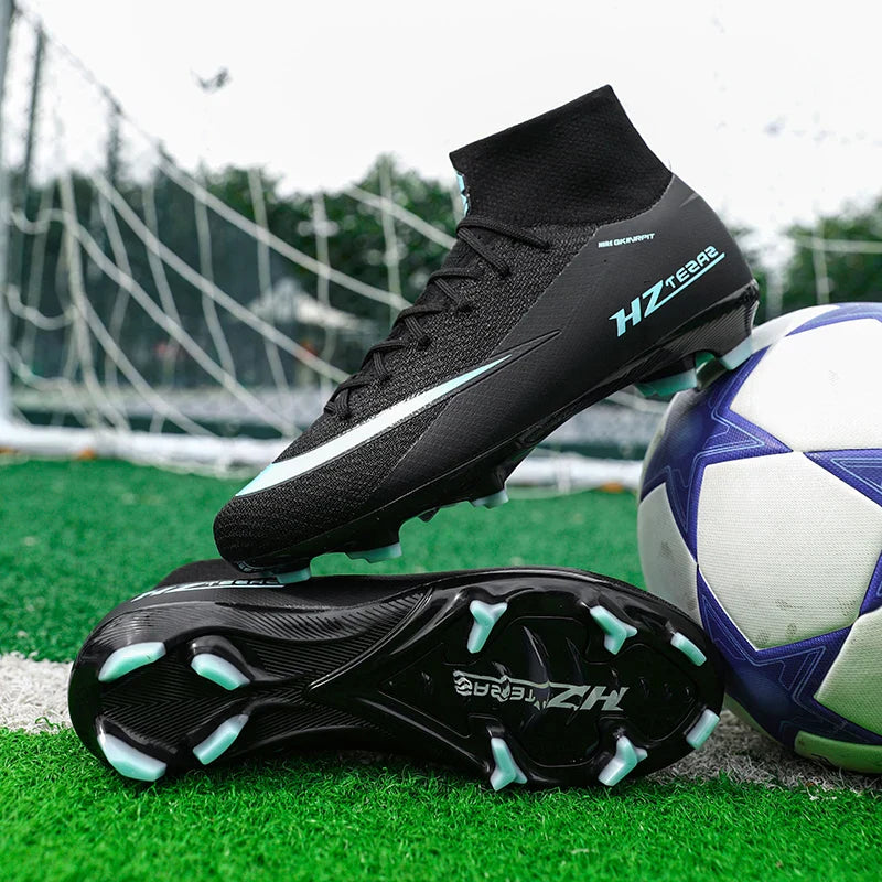 New Men Soccer Shoes Football Boots Cleats Adult Outdoor Breathable Training Sport Long Spikes Boys Non Slip Match Comfortable
