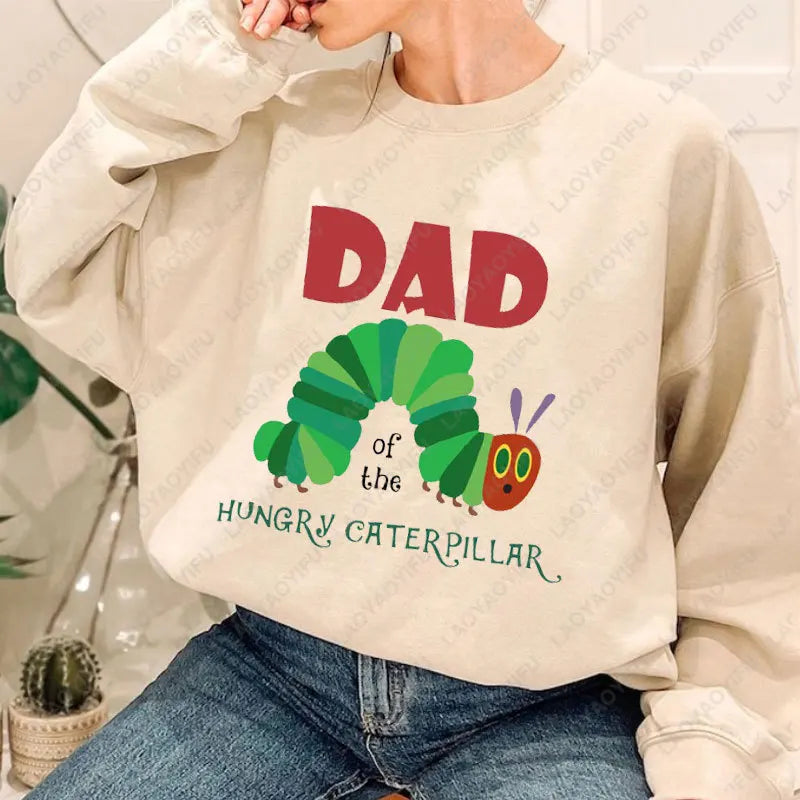 The Very Hungry Caterpillar Sweatshirt Cute Fnny Hungry Caterpillar Bookish Pullovers Man Women Retro Trend Cool Street Hoodies