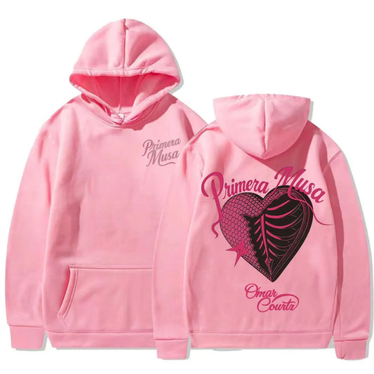 Omar Courtz Primera Musa Album 2025 Cover Hoodies Men Women Clothing Fashion Aesthetic Sweatshirts Autumn High Quality Pullovers