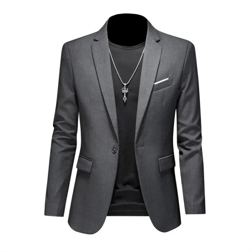 Plus Size 6XL-M Fashion Mens Solid Color Suit Jacket High Quality Business Slim Fit Casual Blazers Formal Social Wedding Tuxedo