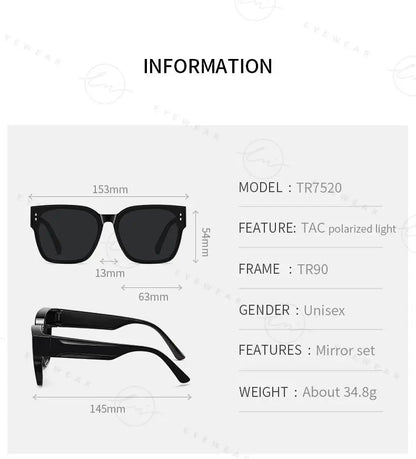 Brand Oversized Frame Cover Optical Glasses Trend Fit Over Sunglasses For Men Women Polarized TR-90 Anti-Glare UV400 Eyewear