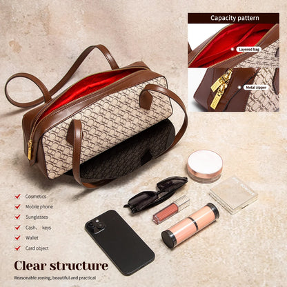 Designer Geometric Leather Totes Luxurious Bags in  Artistic Patterns Leather Ergonomic Straps Combine Modern Versatility