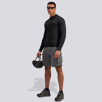 Men Cycling Jersey Long Sleeve Mountain Bike Shirt Three Pocket safty Reflective Cycling Jacket Sportswear Camisetas De Hombre