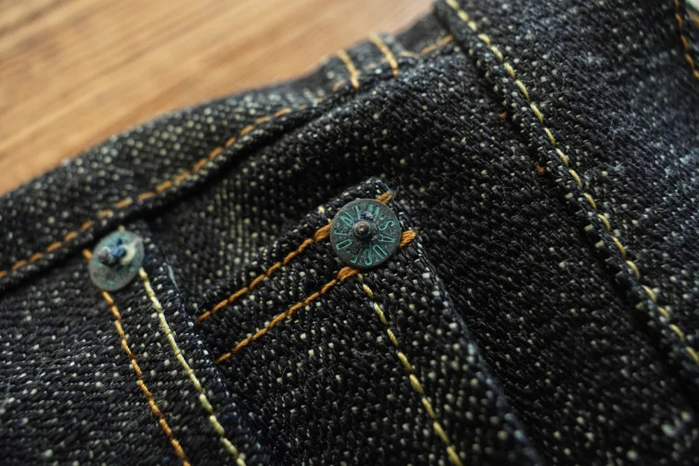 Mens Jeans Sanforized Selvedge Denim Jeans Limited EditionDouble-sided Dyeing 66 Fit 20 Oz