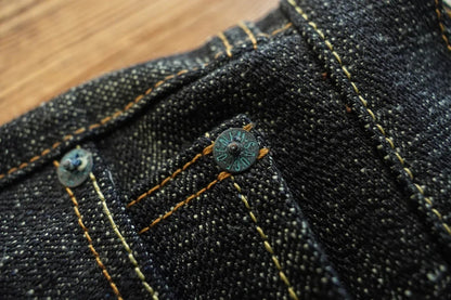 Mens Jeans Sanforized Selvedge Denim Jeans Limited EditionDouble-sided Dyeing 66 Fit 20 Oz