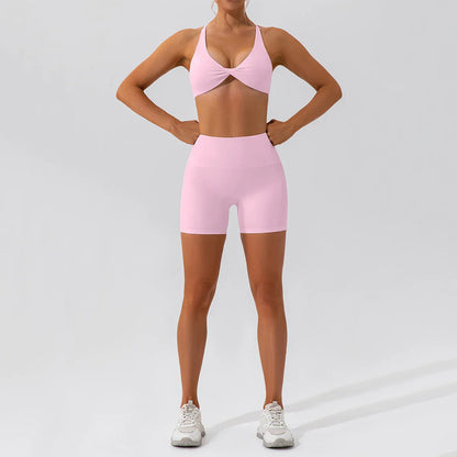 Summer 2PCS Yoga Suit Sports Set Women Quick-Dry Gym Set Women Tracksuit Running Workout Long Sleeve Sports Shirt Yoga Clothing
