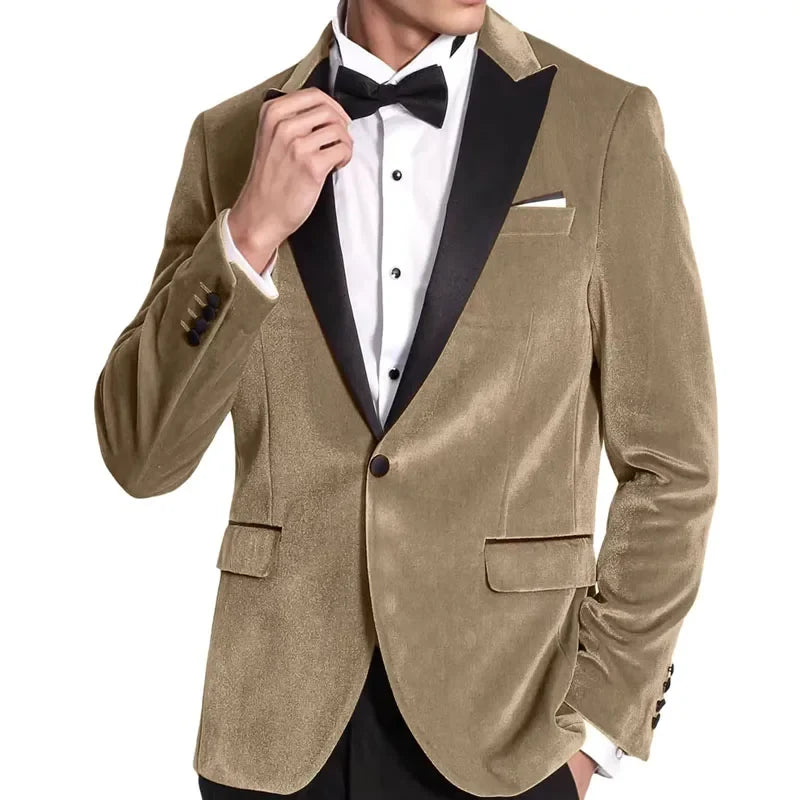 High Quality Classic Men's Suits 1Piece Velvet Custom Suit Timeless Style Every Occasion Wedding Dating Prom Annual Dinner Party