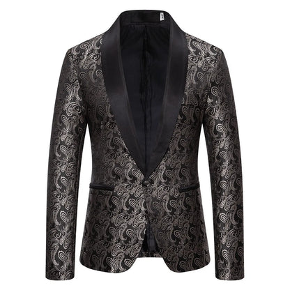 2026 New Men's Red Cashew Flower Blazer, Wedding Party Dress Jacket, White Blue Black Brands Blazers Coat, S M L XL XXL