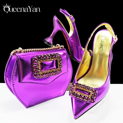 Inspired Elegant Women’s High Heels and Bag African Wedding Party Shoes and Bag–Fashionistas Exclusive Products