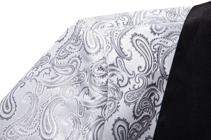2026 New Men's Red Cashew Flower Blazer, Wedding Party Dress Jacket, White Blue Black Brands Blazers Coat, S M L XL XXL