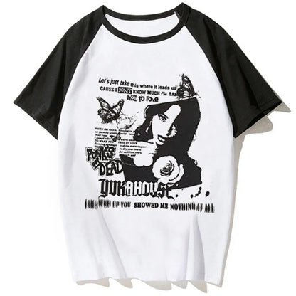 Y2k Tee women anime funny harajuku tshirt girl Japanese clothes