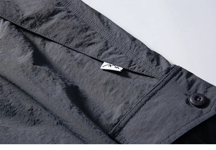 Mens Womens Spring Summer Lightweight Quick Dry Baggy Loose Paratrooper Cargo Pants Outdoor Techwear Multi Pocket Streetwear