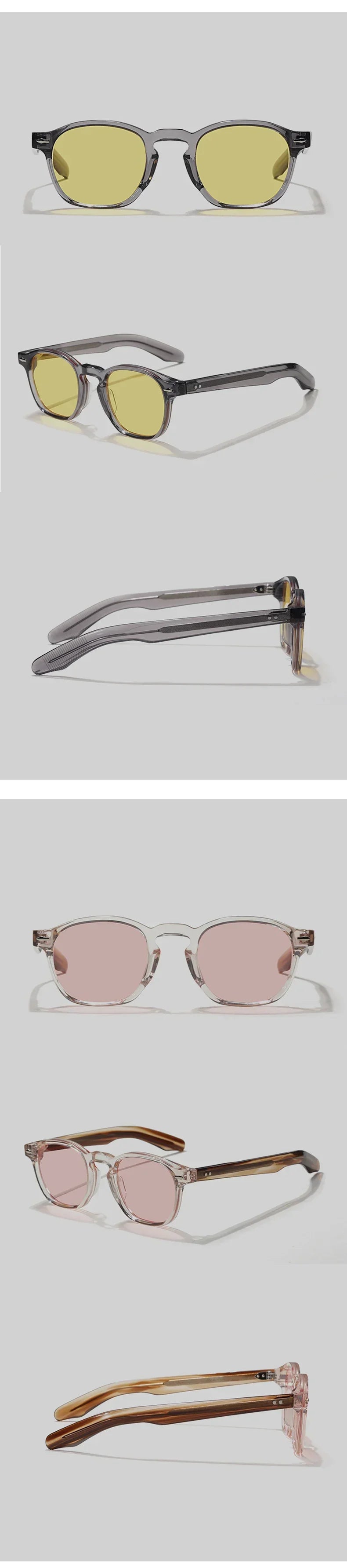 Fashion Top Quality Luxury Brand Women Sunglasses ZYZEPH Square Design Acetate Retro Men Outdoor Driving UV400 SUN GLASSES