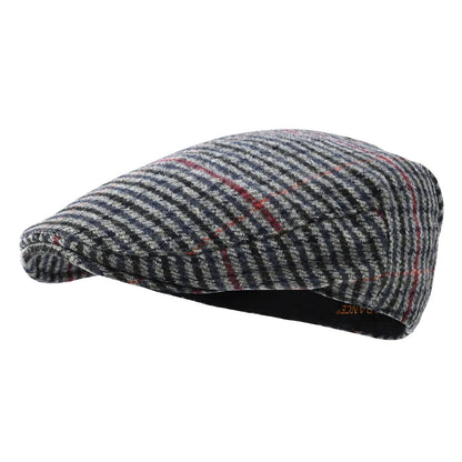 Men's Herringbone Flat Ivy Newsboy Hat Wool Blend Gatsby Cabbie Cap
