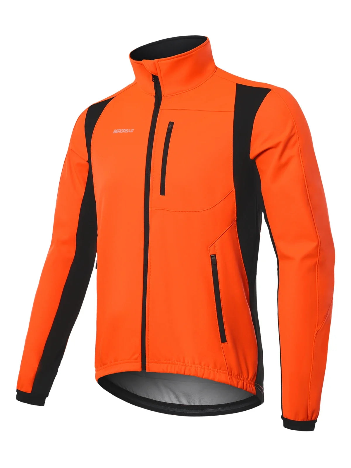 BERGRISAR Men's Winter Cycling Jacket Softshell Windproof Thermal Fleece Bike Jacket Running Jacket Windbreaker BGA025