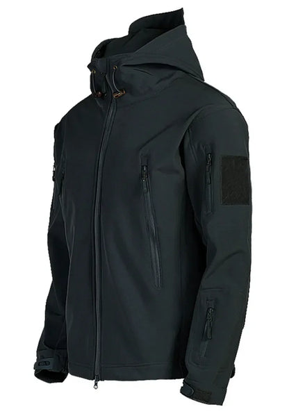 Motorcycle Shark Skin Soft Shell Jackets Men Tactical Windproof Waterproof jacket men Combat Jackets Mens Hooded Bomber Coats