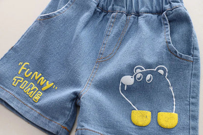 Kids Clothes Summer Children Boy Girls Cartoon T Shirt Shorts 2Pcs/sets Baby Toddler Clothing Infant Sportswear 1 2 3 4 5 Years