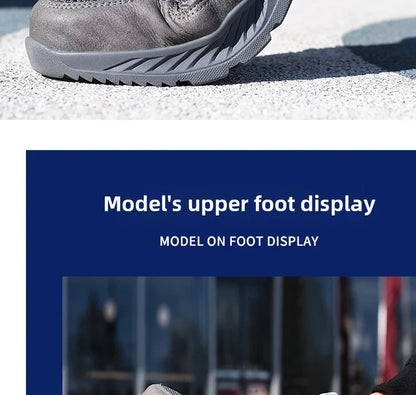 summer mesh safety shoes breathable work shoes industrial construction indestructible shoes for men steel toe safety work boots