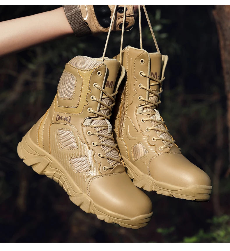 Outdoor Waterproof Safety Shoes Security Steel Toe Cap Men's Boots Working Steel Toe Anti-Smashing Men's Work Boots Size 47