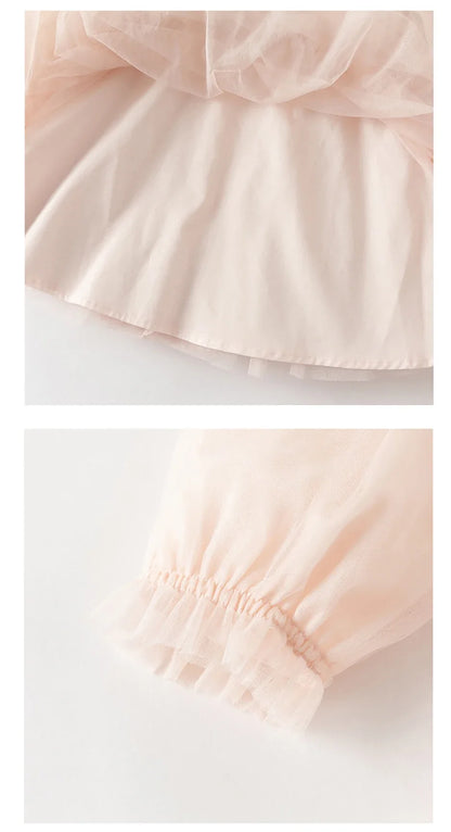 Children Princess Mesh Dress Girls Clothes Autumn Spring Long Sleeve Kids Elegant Dress Sweet Outdoor Party DB1261889