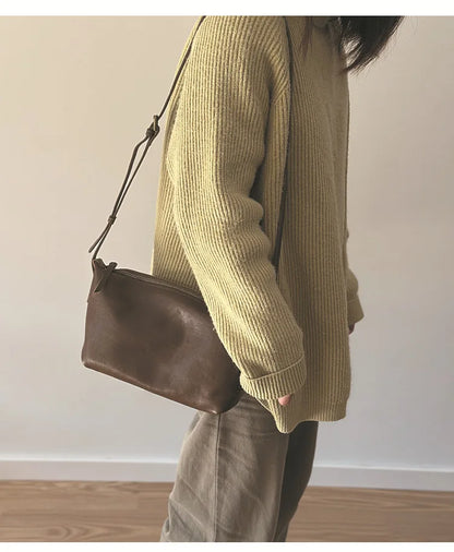 2026 New Genuine Leather Versatile Women's Small Bag Soft Cowhide Lightweight Shoulder Crossbody Bags
