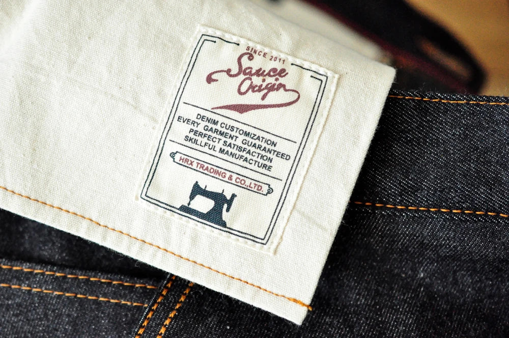 Mens Jeans Boxing Selvedge Denim Jeans Color Cotton Jeans for Men Silver Buttons Taper Fit  12.5 Oz