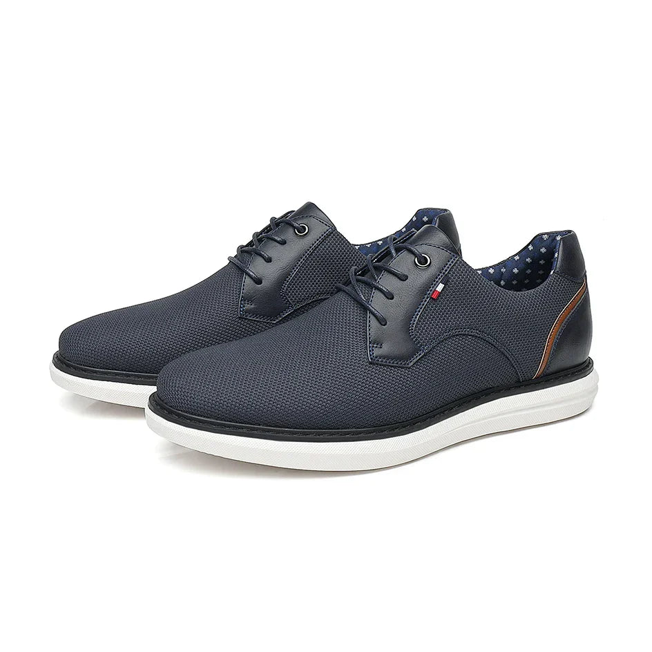 2025 Spring/Summer New Men Shoes Comfy Luxury Brand Men Casual Shoes Lace Up Business Style Dress Shoes BHKH Men Shoes