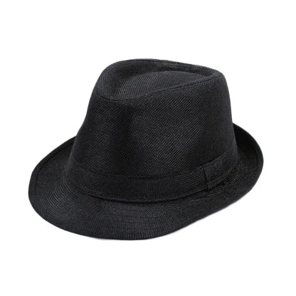 Summer Fedoras for Men Middle old aged Cap Linen Panama Solid  Jazz Hat Cowboy  Men's Women's  British Party Sun Hat