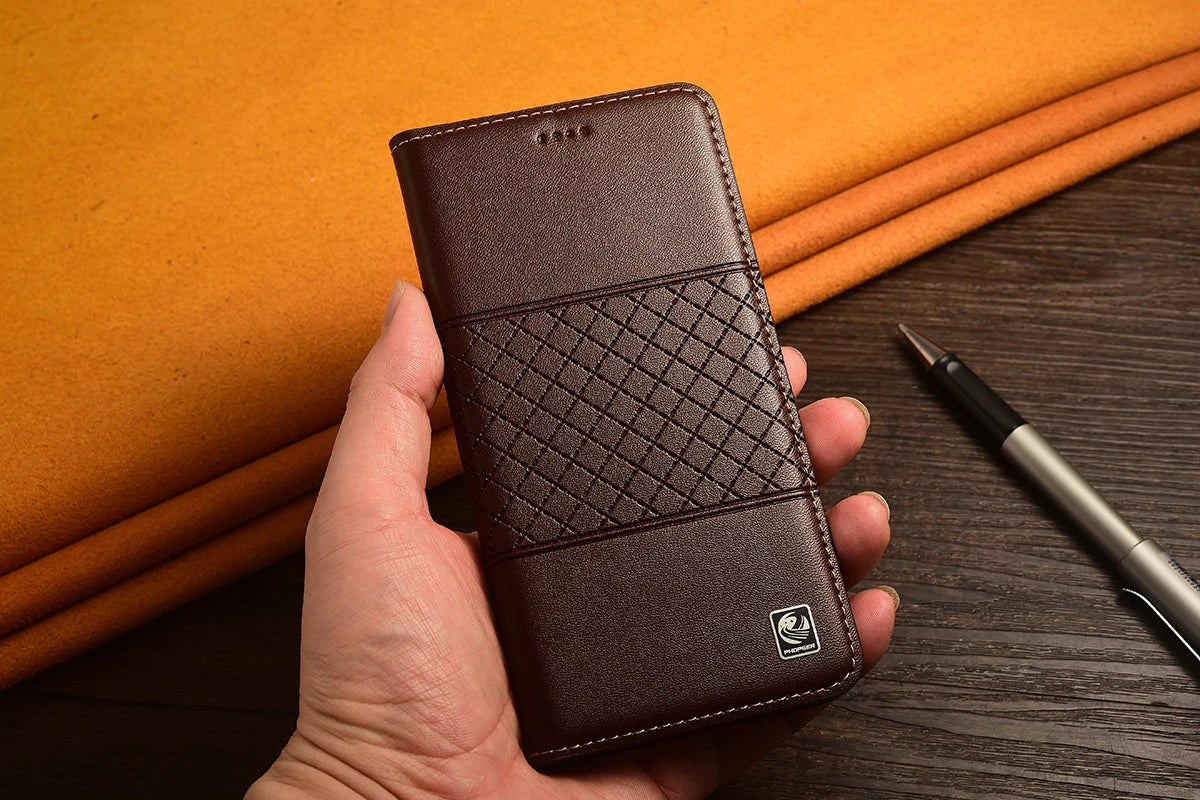 Genuine Leather Case Book For Apple iPhone 17 AIR 16 E 15 14 13 Plus Pro Max Mini Pro Max Plus Flip Wallet Phone Cover