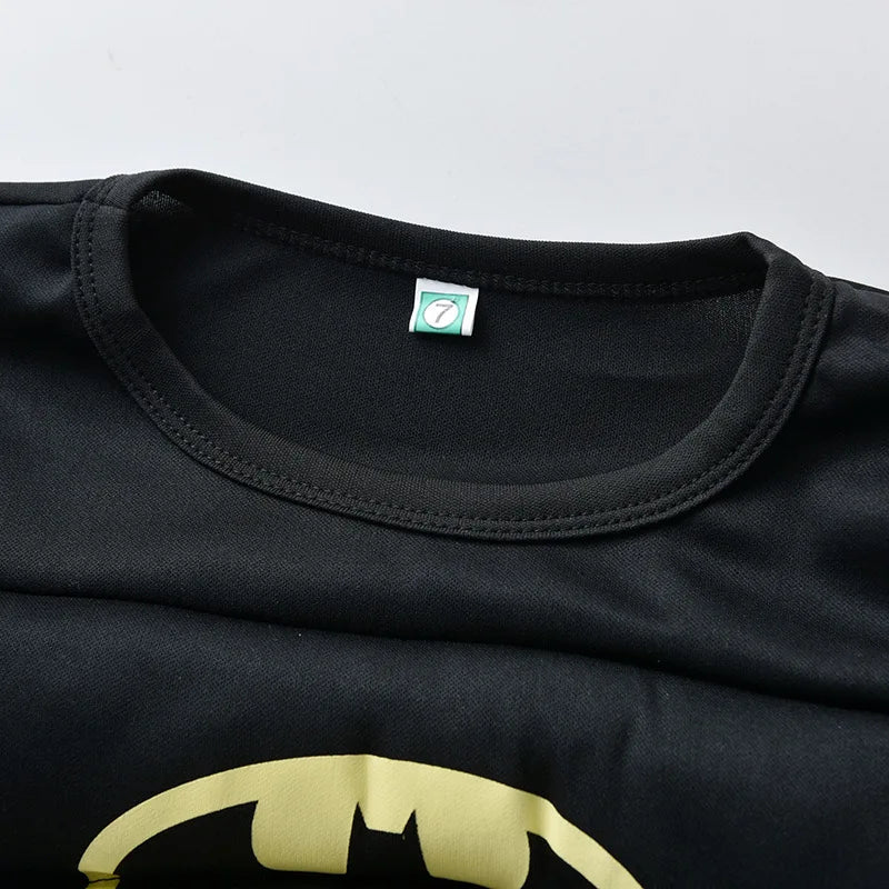 Superhero Bat Cosplay Costume Set Kids Boys Bruce Muscle Suit Tops Pants with Mask Cloak Children Halloween Carnival Party Coth