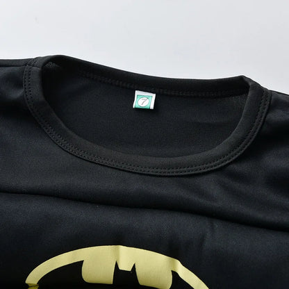 Superhero Bat Cosplay Costume Set Kids Boys Bruce Muscle Suit Tops Pants with Mask Cloak Children Halloween Carnival Party Coth