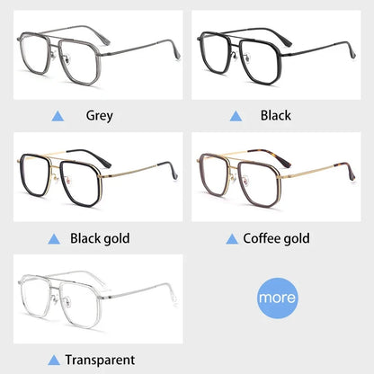 Fashion New Business Men's Large-rimmed Glasses Can Be Customized Prescription Anti-blue Light Glasses Retro Glasses Frame