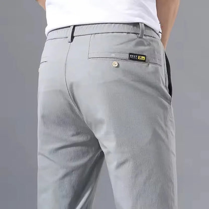 Summer Thin Slim Casual Pants Men Classic Business Cotton Stretch Golf Trousers Korean Male Clothing Work Khaki Chino Pants Man