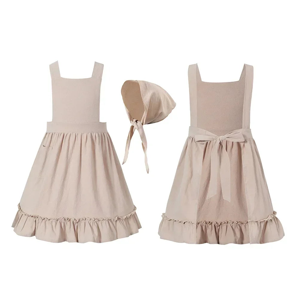 Kids Poor Clothes Cosplay Cinderella Maid Costume Colonial Farm Village Girl Pioneer Prairie Dress
