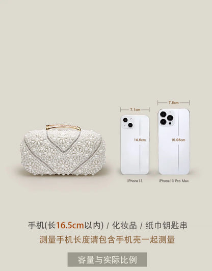 Pearl Clutch Bags Women Purse Ladies white Hand Bags Evening Bags for Party Wedding black Shoulder Bag Bolsa Feminina