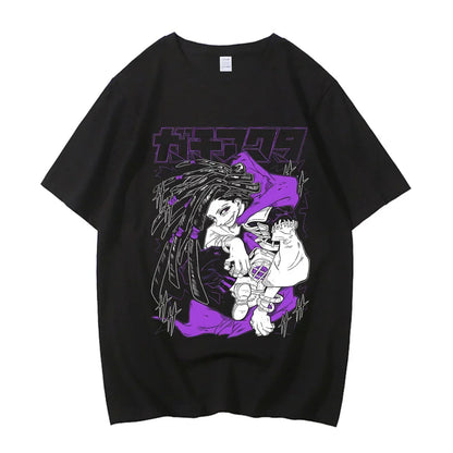 Japanese Anime Gachiakuta T-shirt Men Women T-shirt Hip Hop Y2k Female Male Clothing Harajuku High Quality Cotton Top