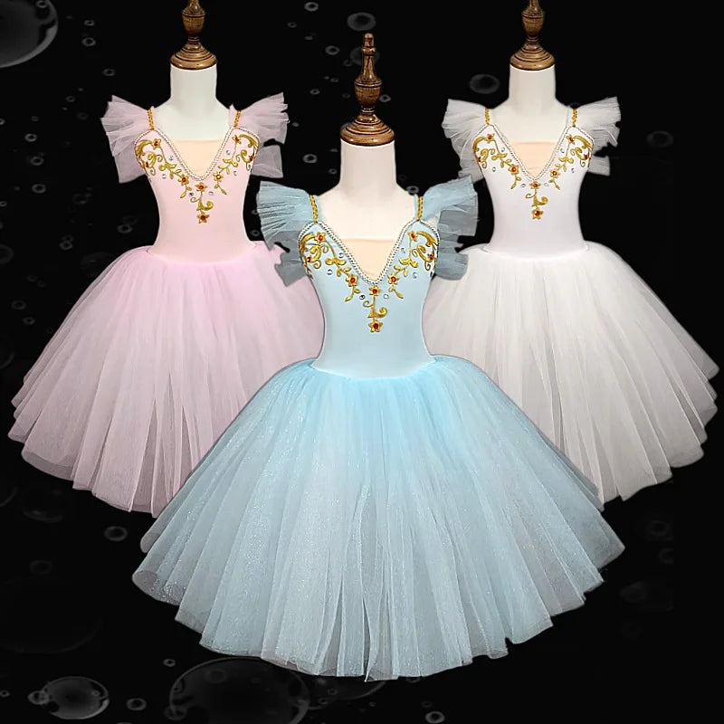 Fashion Children's Day Ballet Dress Kids Tutu Puffy Dance Wear Princess Dresses Girls Summer Performance Clothes Girl Vestidos