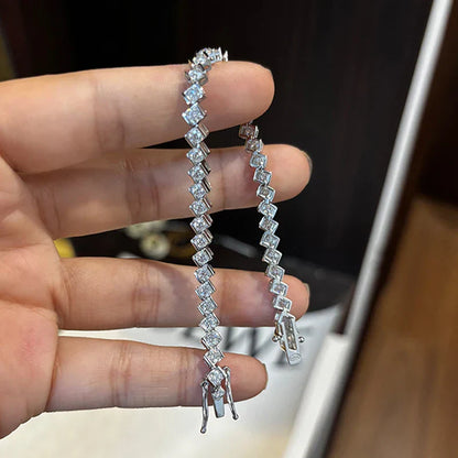 2025 Original Full Moissanite Tennis Bracelet for Woman Man 925 Silver Pass Diamond Tester Link Chain Bracelets 14-20cm