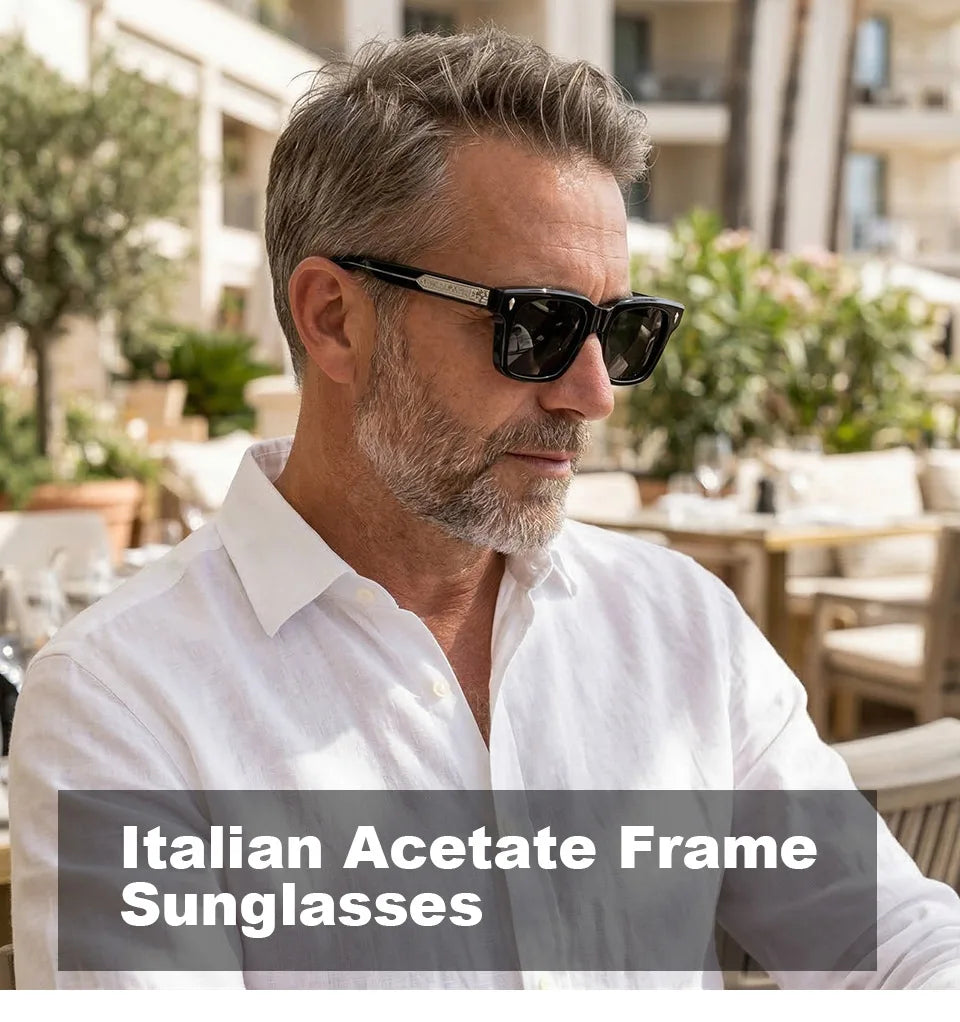 New Luxury Brand Designer Original Sunglasses Men Handmade Acetate Top Quality Eyewear Women Outdoor UV Protection Sun Glasses