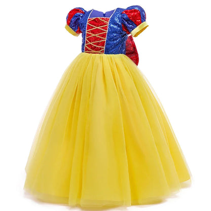 Girl Snow White Fancy Dress Kids Carnival Christmas Party Princess Costume Children Birthday Performance Clothes