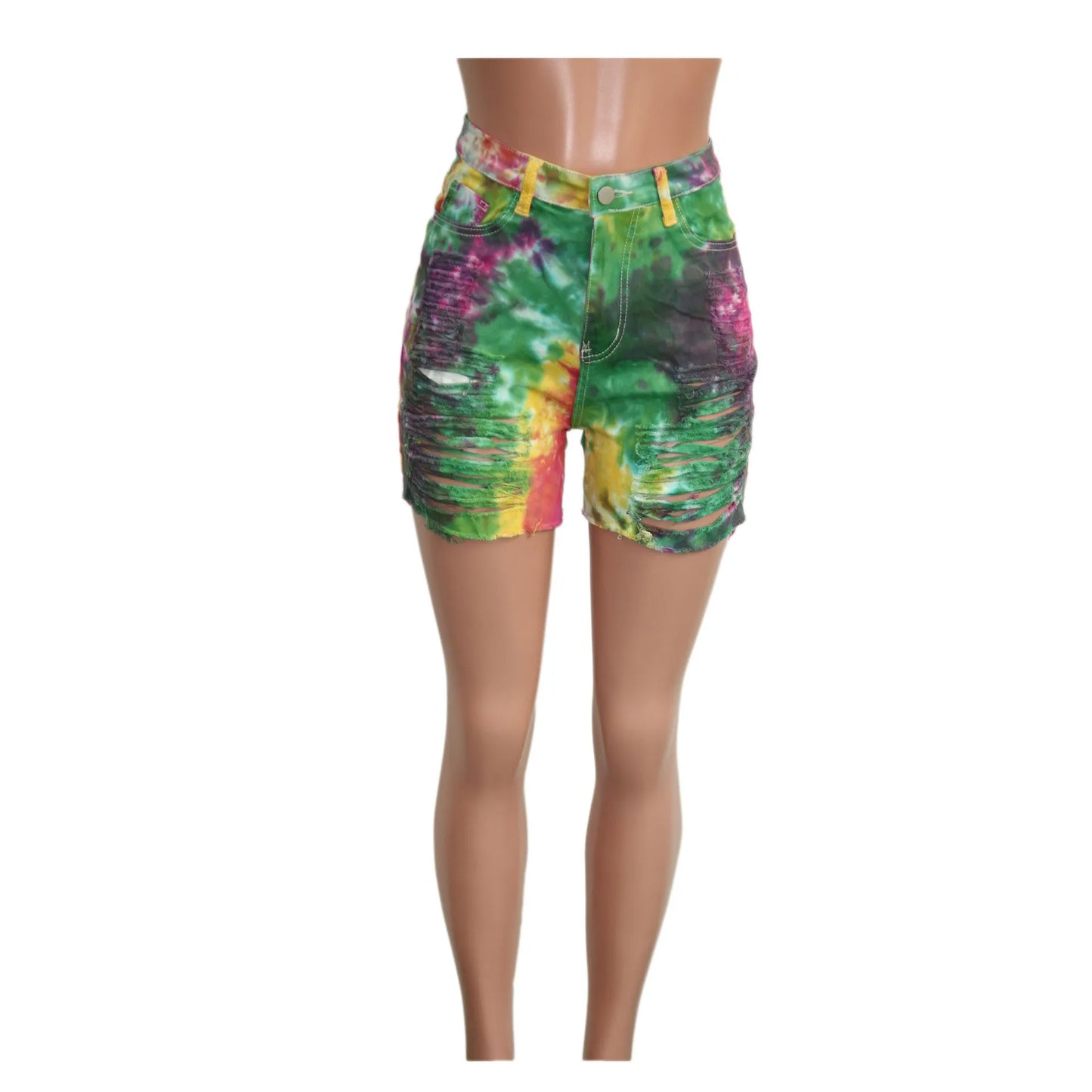 shorts women shorts hole denim high waist sexy print wholesale dropshipping