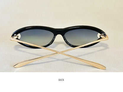 Fashion Oval Sunglasses Women 2026 Luxury Vintage New Cat Eye Sunglass Glasses Luxe Lunette Soleil Femme Lentes De Sol Mujer