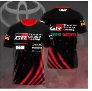 Toyota GR Gazoo Racing 3D Print Summer Short Sleeve Round Neck T-Shirt, Comfortable, Breathable, and Quick-Drying