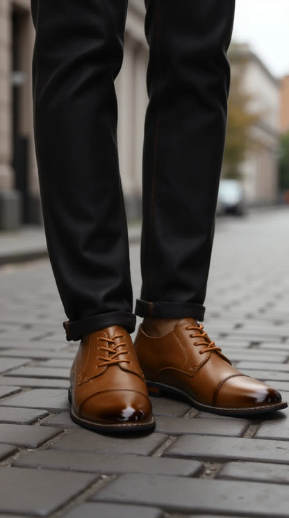 Men's Dress Shoes Fashion Comfortable 2025 Brand Leather Shoes Men