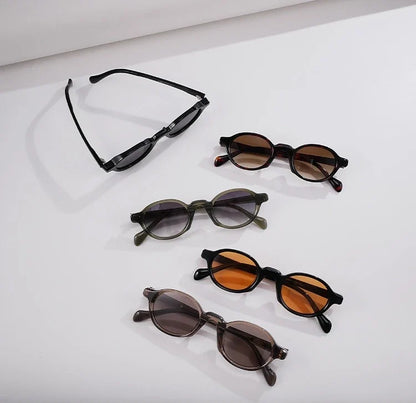 Fashion Top Quality Acetate Small Round Man Sunglasses Tourism Driving UV400 Protection Women Custom Prescription Sun Glasses