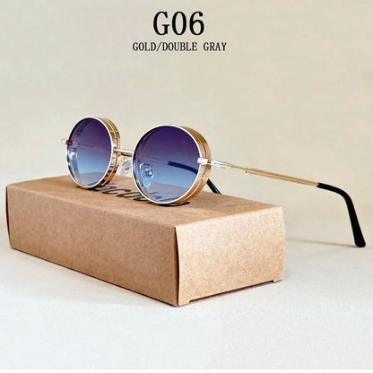 2025 Oval Sunglasses Women Trendy Retro Vintage Steampunk Sunglass Men Fashion Glasses Lentes De Sol Mujer Lunette Soleil Femme