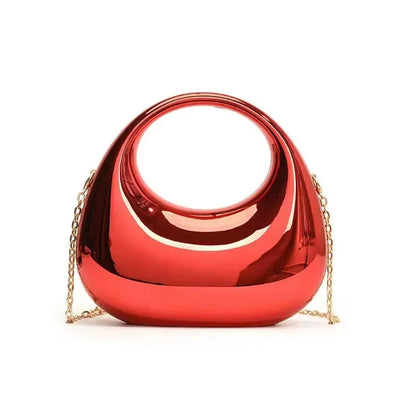Mini Acrylic Dinner Bag Women's Crossbody Chain Handbag New Arrival Elegant Folded Underarm Bag with Magnetic Buckle Clutch